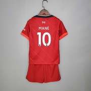 Liverpool Børn Fodboldtrøjer 2021-22 Sadio Mane 10 Hjemmetrøje